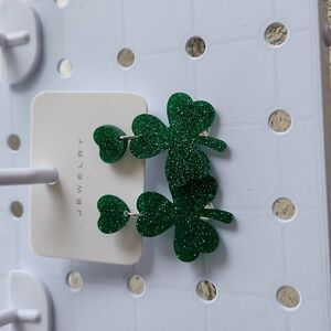 3 leaf clover earrings